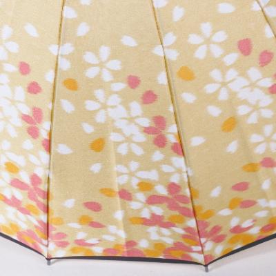 ふるさと納税 富士吉田市 舟久保織物の雨傘/長傘 ほぐし織 桜吹雪/黄 16本骨カーボンファイバー レディース 日本製 |  | 02