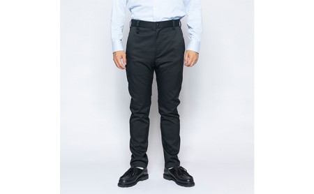 【ふるなび限定】メンズ フルレングスストレートパンツ「ワークウェアスーツ」スーツに見える作業着　丸洗い可 ストレッチ 速乾 部屋干し可 撥水 シワになりにくい　ブラック FN-Limited-SP フ