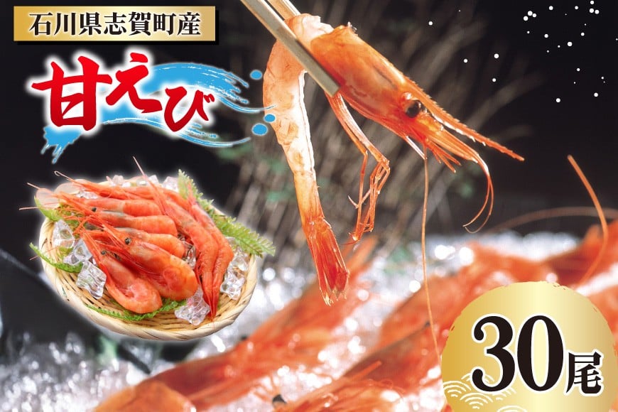 
【能登半島 漁協直送！】活〆 甘エビ 30尾 [JF西海 石川県 志賀町 AM4231] エビ味噌 アヒージョ 殻ごと
