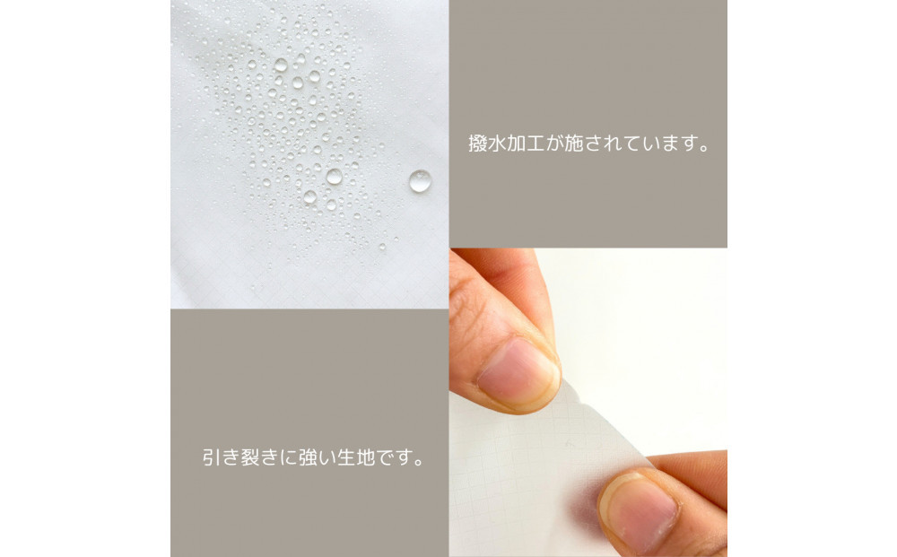 【M・3L・白】　大きめナイロン巾着袋　スタッフバッグ　スタッフサック　バッグインバッグ　着替え袋