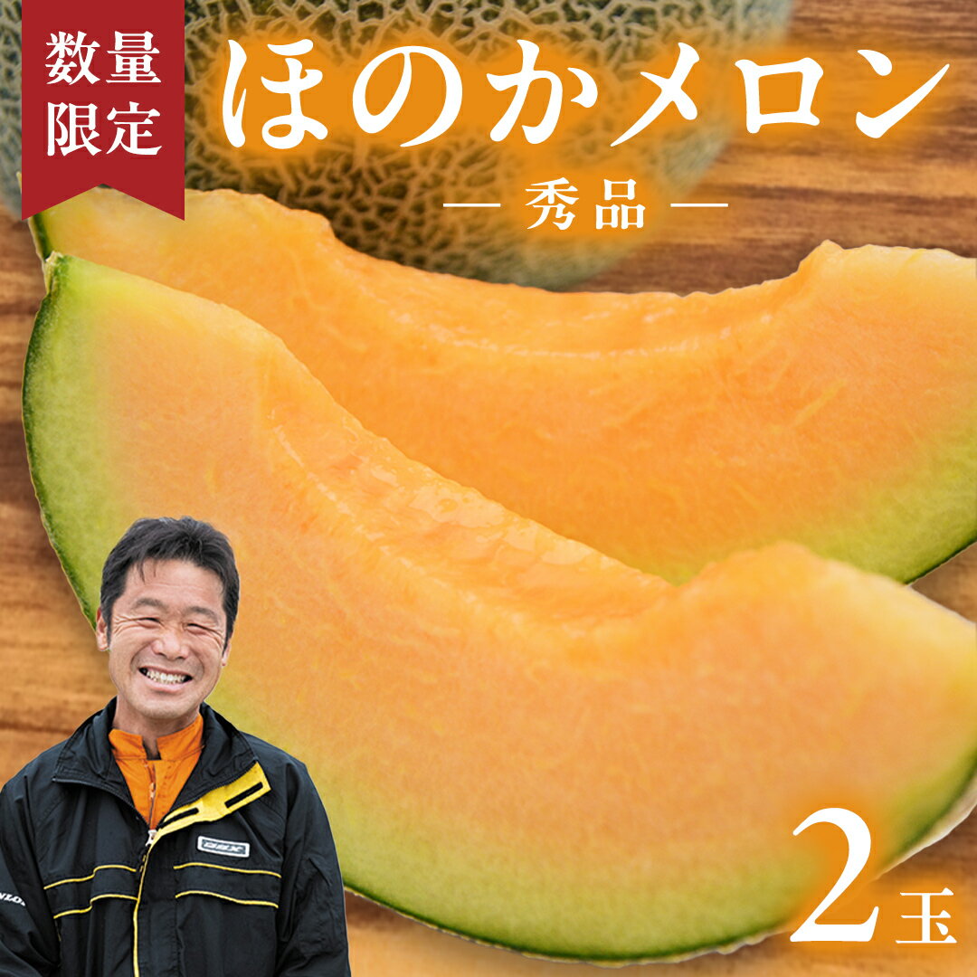 【ふるさと納税】【先行予約 2026年5月下旬以降発送 】ほのかメロン 秀品（ 赤肉 ） 2玉 メロン 果物 フルーツ 甘い 茨城県 茨城県産 期間限定 数量限定 産地直送 農家直送 2026 2026年発送 2026年先行受付 2026年