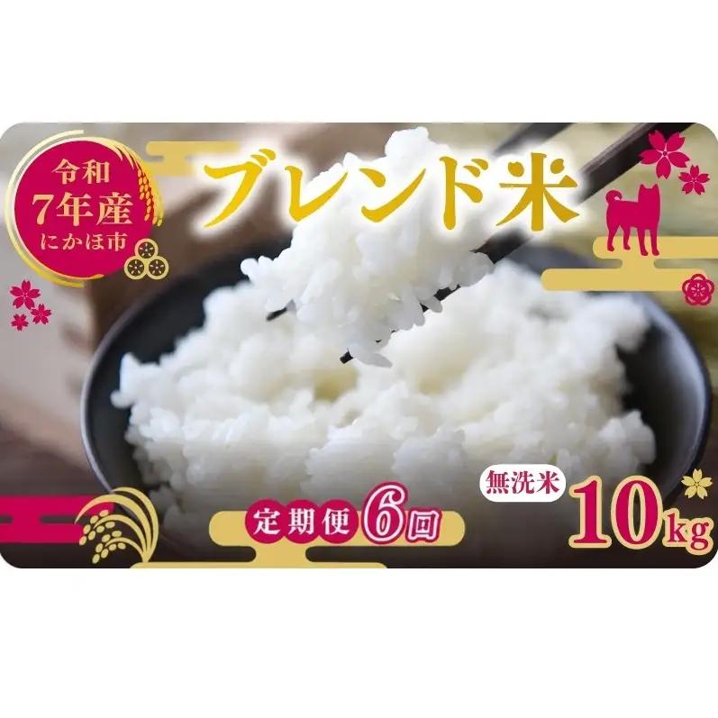 【定期便6か月】無洗米 ブレンド米 10kg  令和7年度産 無洗米