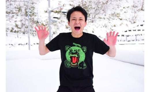 メロン熊　ロックなTシャツ（Lサイズ） W7