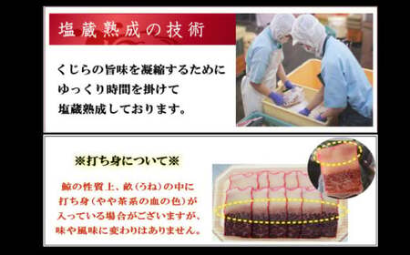 【7営業日以内発送】ミンク鯨 ベーコン ブロック 特大セット 計約500g (約200g×1個・約300g×1個) ぽん酢・からし酢味噌付き 鯨肉 鯨 くじら 加工品