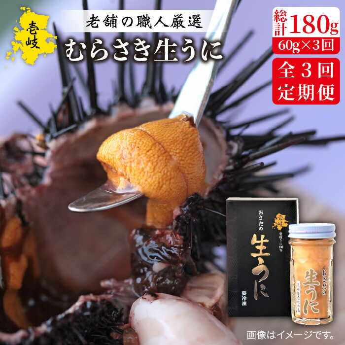 【ふるさと納税】【全3回定期便】壱岐島産 老舗の厳選 おさだの生うに 60g×1本 [JAO036] 54000 54000円 冷凍配送