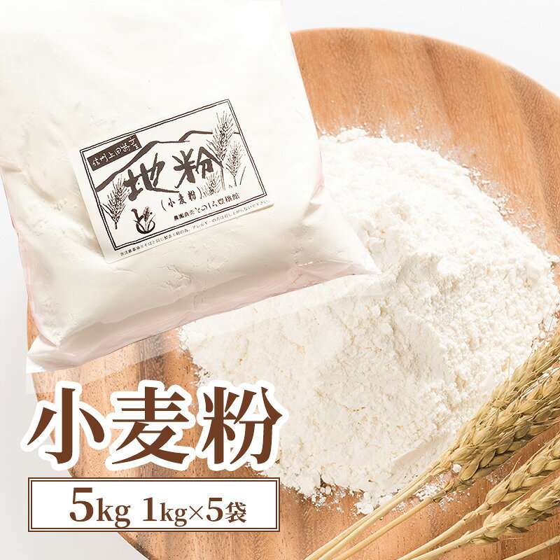 【ふるさと納税】小麦粉 国産 5kg 1kg×5袋 信州産 家庭用 地粉 お菓子作り パン作り 料理 生地 上田市産 業務用 長野県上田市　お届け：入金から出荷まで1か月以上かかる場合もございます。ご了承の上寄付いただけますと幸いです。