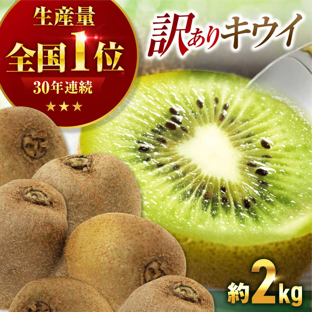 【ふるさと納税】訳あり キウイフルーツ 約2kg　愛媛県大洲市/沢井青果有限会社 訳アリ ご家庭用　[AGBN051] キウイ 訳アリ 訳あり ご家庭用 フルーツ 果物 キウイフルーツ デザート 美容 健康 愛媛キウイ ヘイワード 冬果物 人気