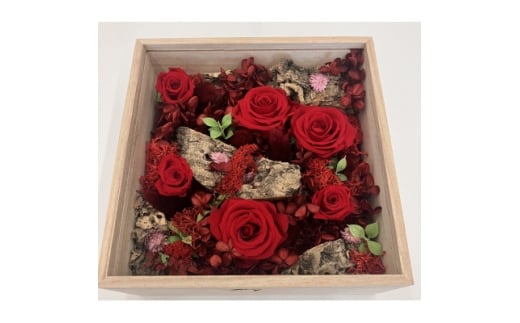 プリザーブドフラワー赤【1662936】