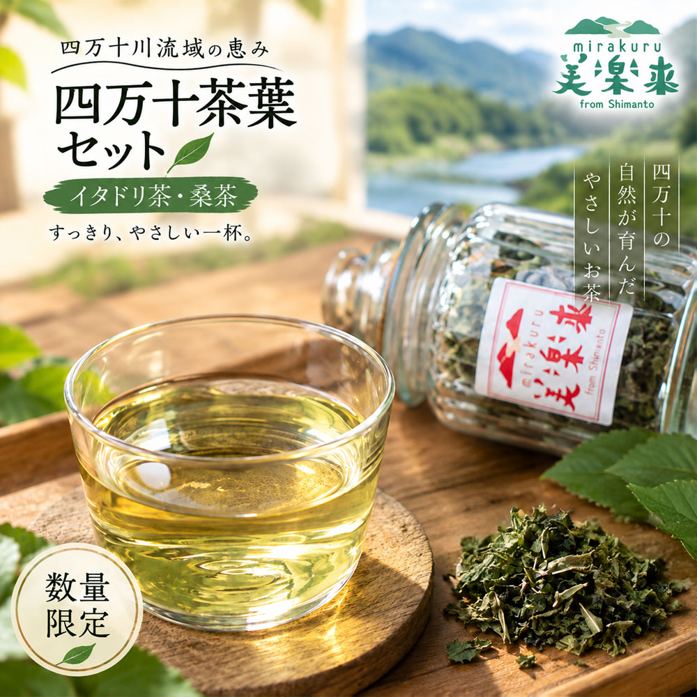 【ふるさと納税】【数量限定】お茶 茶葉 「すっきり爽やか 四万十茶葉セット イタドリ茶・桑茶」 [ 高知県四万十市 四万十 お茶 茶葉 イタドリ茶 桑茶 健康茶 国産 飲み比べ セット ]