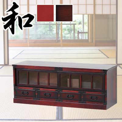 ふるさと納税 海南市 民芸調 ローボード 幅100cm×奥行33(34.5)×高さ39.5cm 完成品 sb64805