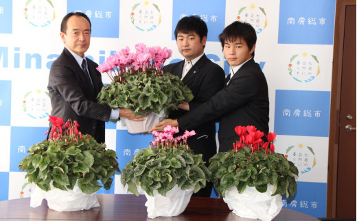 【思いやり型返礼品】《先行予約　数量限定　季節限定》高校生と福祉支援施設が協力して全国へお届けする　たくさんの愛が詰まった大鉢シクラメン (発送予定：2025年11月下旬～2025年12月上旬) フラ