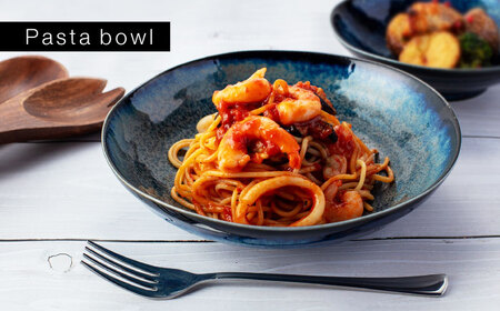 【美濃焼】パスタ・サラダ皿セット 8点 窯変ディープブルー【EAST table】 食器 うつわ カレー皿 取り皿 おしゃれ [MBS002]