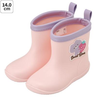 ふるさと納税 奈良市 キッズ ワッペン付きレインブーツ 14cm RIBTW14【Sweet Bear】 672064