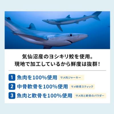 ふるさと納税 気仙沼市 UMINO PET サメ軟骨スティック 40g×1個 [石渡商店 20563943] ◎ |  | 02