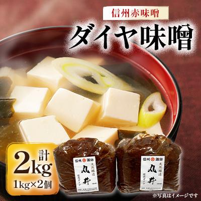 ふるさと納税 茅野市 信州赤味噌　信州ダイヤ味噌2kg(1kg×2個)　信州味噌の丸井伊藤商店