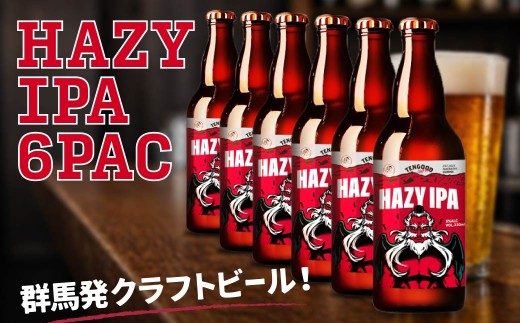 クラフトビール HAZY IPA 6本セット | ビール お酒 クラフトビール 地ビール テングビール 瓶ビール オリジナルビール ホップ キレ 苦味 プレゼント ギフト 家飲み 宅飲み 晩酌 前橋市 群馬県