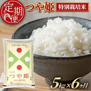 SJ0065　【6回定期便】［精米］特別栽培米つや姫　5kg×6回(計30kg) TO