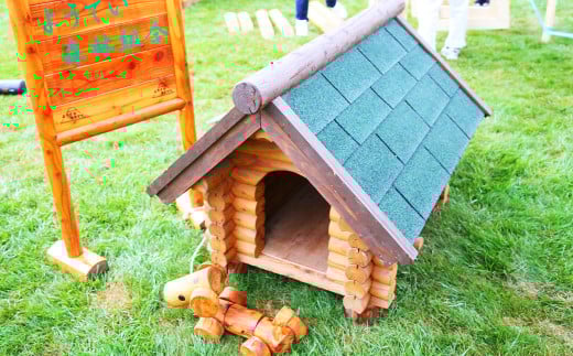 ドッグハウス 犬 犬小屋 カラマツ材 木製_イメージ4