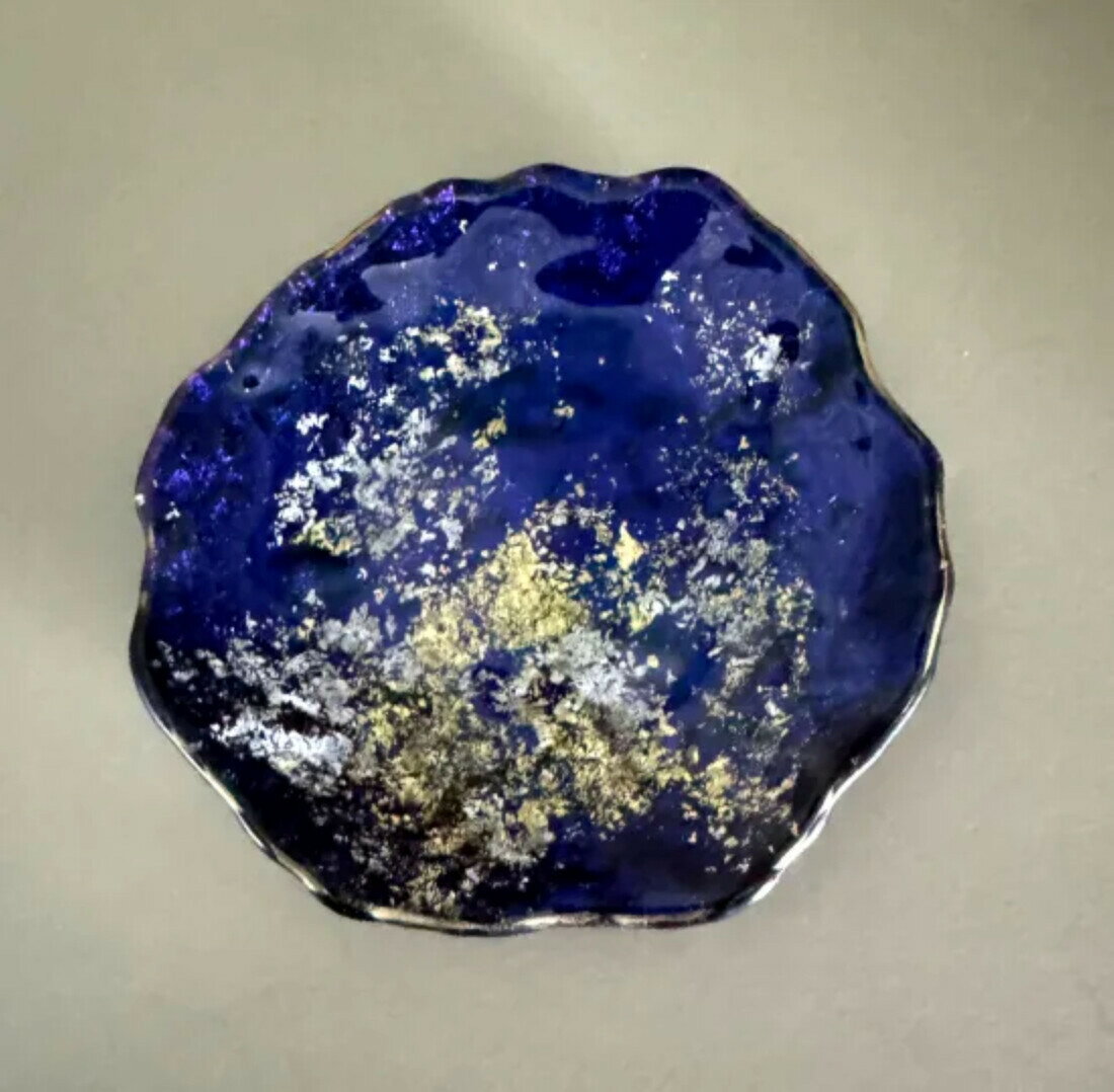 【ふるさと納税】豆皿 口金ロック マジョブルー | 食器 パーティ 漆器 工芸品 クラフト 民芸 人気 おすすめ 送料無料 ギフト プレゼント 贈り物