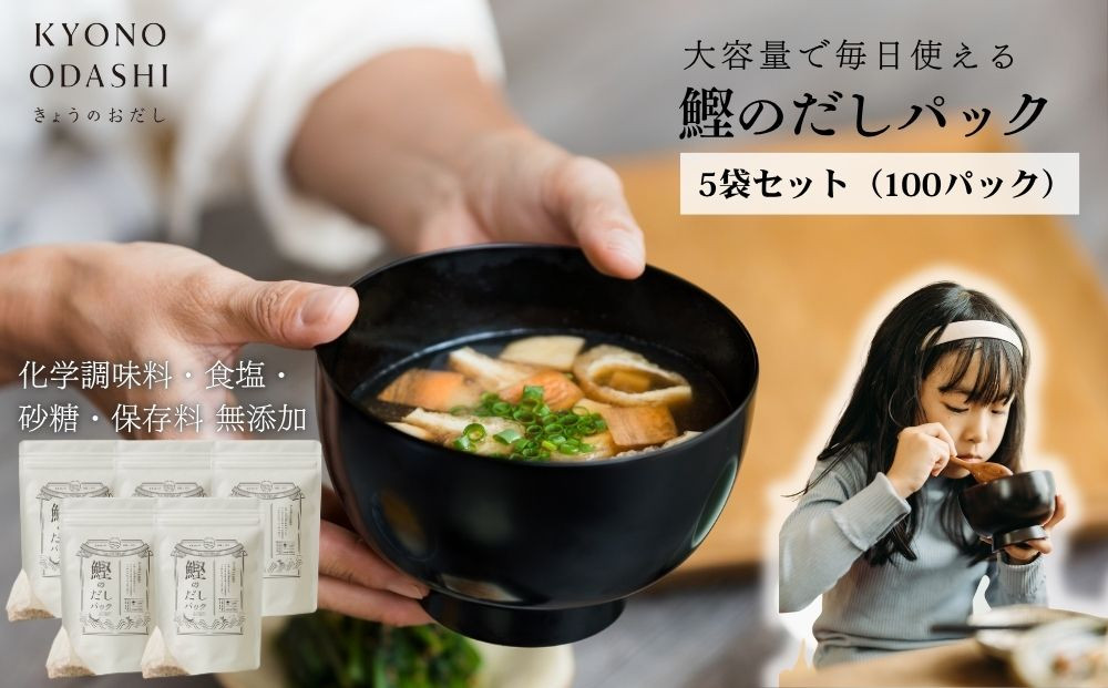 【きょうのおだし】鰹のだしパック 5袋 ［ 京都 削り節屋 おだしのプロがつくる本格だしパック 無添加 調味料 出汁 味噌汁 鰹節 人気 おすすめ おいしい グルメ お取り寄せ 通販 送料無料 ふるさ