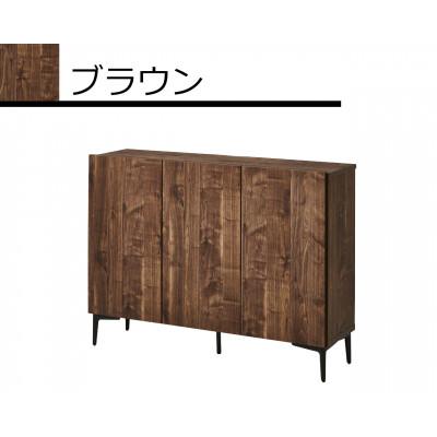 ふるさと納税 大川市 キャビネット　フィスバ　サイドボード　幅120cm　ブラウン木目