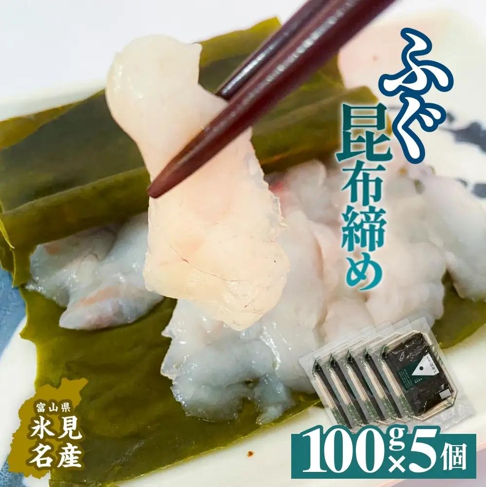 フグ 昆布締め 100g×5 刺身 昆布〆 ふぐ 冷凍 魚 富山県 氷見市