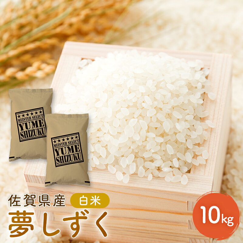 【ふるさと納税】令和7年産 夢しずく 佐賀県産 白米 10kg (5kg×2) 五つ星お米マイスター厳選 米 ※配送不可：離島