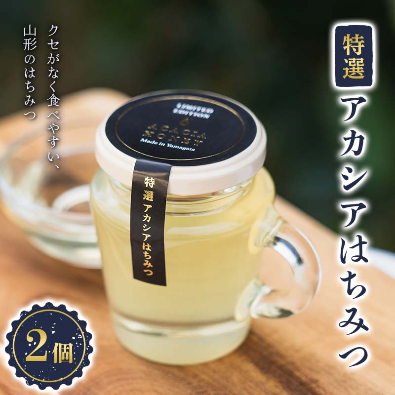 【ふるさと納税】 山形のはちみつ「特選アカシアはちみつ」 120g×2個 『(株)森の学校』 蜂蜜 蜂みつ ハチミツ 山形県 南陽市 [2562]