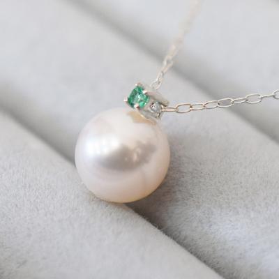 ふるさと納税 天草市 真珠 ネックレス 8-8.5mm K10 ホワイトピンク 誕生石 エメラルド_S085-549 |  | 01