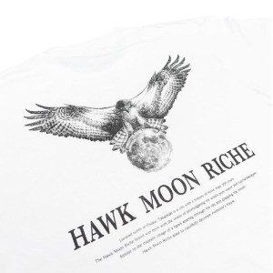  HAWK MOON RICHEモノクロTシャツ （ブラック・ホワイト各１枚計2枚セット/ユニセックス）　Mサイズ