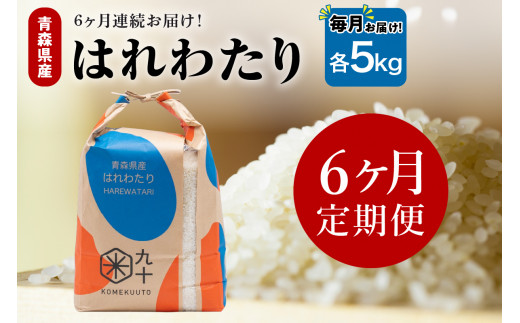 【定期便6ヶ月】 米 5kg はれわたり （精米） 令和7年産 青森県産 【 五所川原市 白米 お米 晴れ渡り 晴れわたり harewatari 5キロ 】
