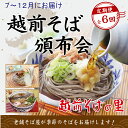 【ふるさと納税】【6回定期便：寄附翌年7月スタート】楽天そばランキング常連 越前そばの里 毎月違う「越前そば」が届く お楽しみ頒布会 送料無料 福井県 越前市 そば 越前そば （18209）