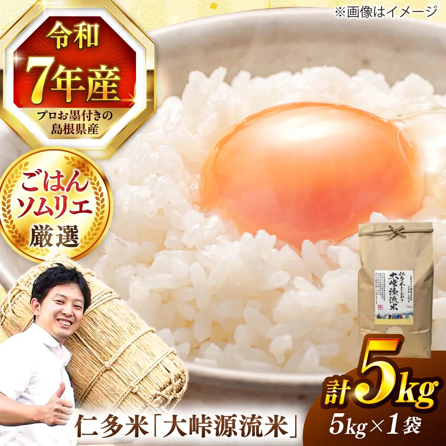 仁多米「大峠源流米」5kg（5kg×1）米[ALCG006]  白米