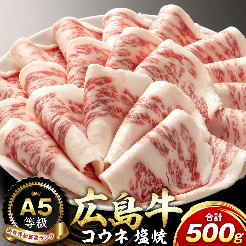 【ふるさと納税】A5等級広島牛 コウネ 塩焼 500g