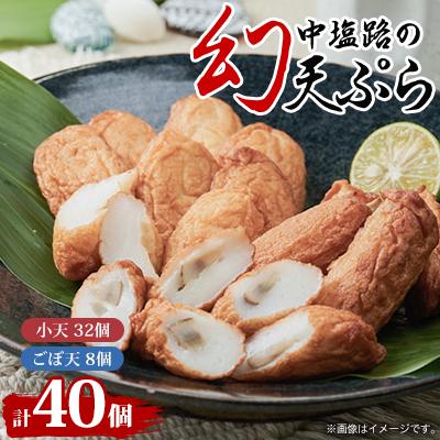 ふるさと納税 岬町 【練り天ぷら合計40個】中塩路の幻天ぷら　小天8個入り×4パック 　ごぼ天4本×2パック
