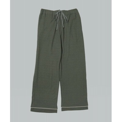 【ふるさと納税】パイピングパジャマセットアップボトム　ログウッドエンジュ　グリーン【1694988】