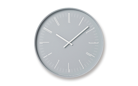 Draw wall clock / グレー（KK18-13 GY）レムノス Lemnos 時計 工芸品 装飾品 民芸品 伝統技術 インテリア 壁掛け時計 ガラス おしゃれ アクセント 