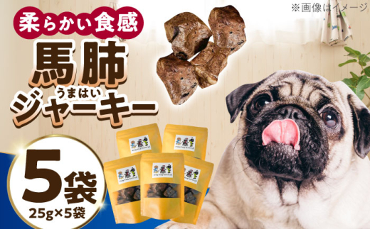わんこのおやつ（犬）無添加手づくり 馬肺ジャーキー5袋 糸島市 / mogmog factory [AXO004]  ペット おやつ