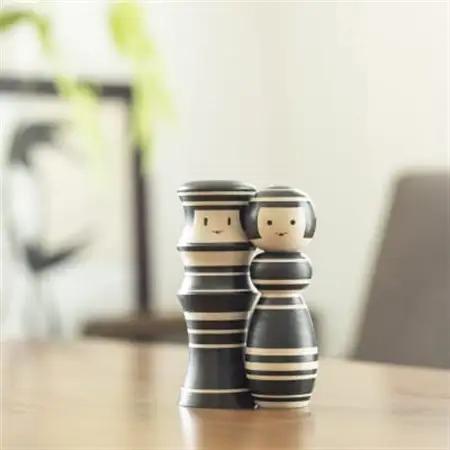 ルビンのこけし(ブラック/ペア)_雑貨・日用品 家具・インテリア    装飾品・工芸品   _【1342168】