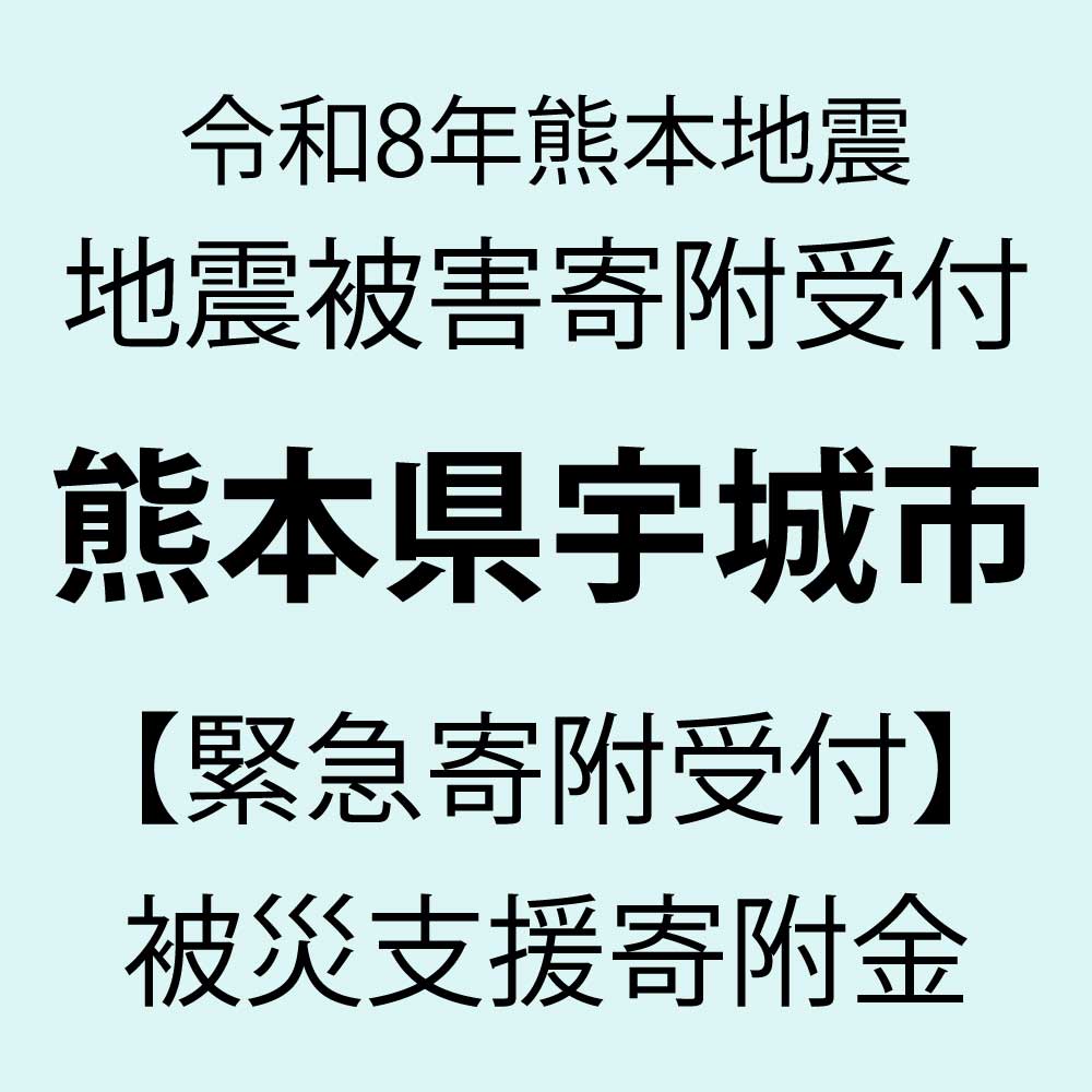 【ふるさと納税】 令和8年熊本地震復興支援 【令和8年熊本地震被害支援緊急寄附受付】熊本県宇城市災害応援寄附金（返礼品はありません）【選べる寄付額】1,000円〜1,000,000円