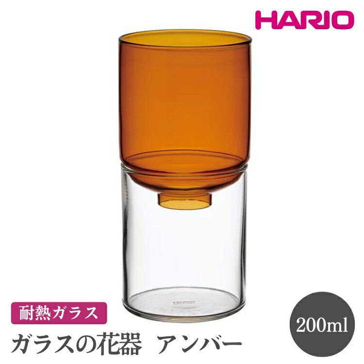 【ふるさと納税】HARIO ガラスの花器［GK-200-AB］｜ハリオ おしゃれ シンプル スタイリッシュ かわいい 耐熱 ガラス 花器 器 日用品 インテリア オブジェ フラワーグラス フラワーベース 花瓶 水耕栽培 球根 水栽培_FI80※離島への配送不可