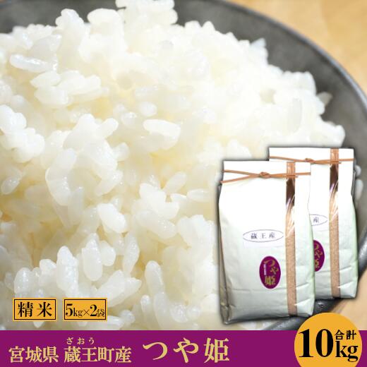＜令和7年産米＞蔵王産つや姫10kg（精米・5kg×2）　【04301-0146】