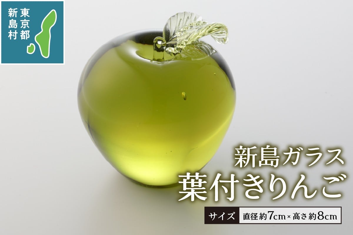 
            東京都新島産　新島ガラス　葉付きりんご
          