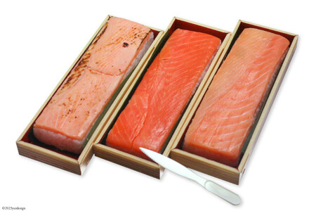 ます3種の棒寿司 3本セット (各210g）/ます寿司屋ヒロ助/富山県 黒部市  寿司 鮨 ます寿司 ます トロサーモン 炙りサーモン お寿司 海鮮 魚 魚介類 魚介 加工食品 惣菜 