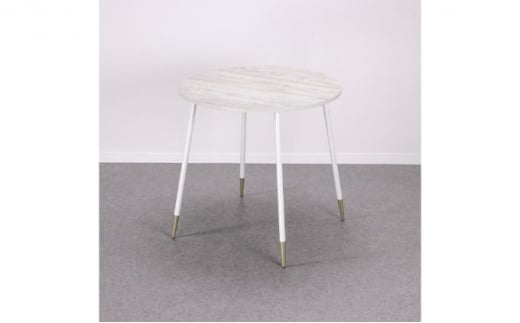 【＆FREL】FS サークルテーブル 天板 メラミン ホワイトパイン 幅75cm　奥行75cm 高さ72cm[№5840-1852]　※離島への配送不可