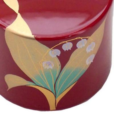 ふるさと納税 海南市 紀州漆器 漆芸 蒔絵 文鎮 丸 朱 スズラン |  | 01