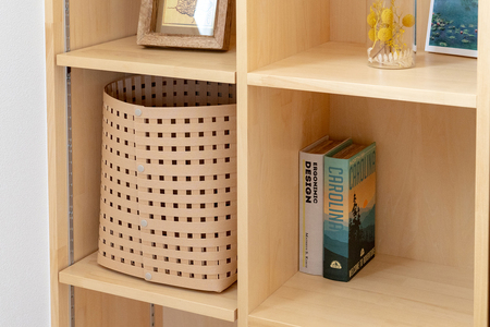 暮らしを豊かにするシンプルで美しいかご M ベージュ 岩手県奥州市産 バンドシー Bandc [AR027]