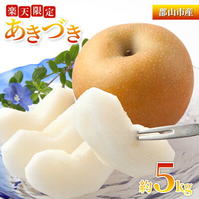 【ふるさと納税】あきづき 約5kg 梨 なし フルーツ 果物 デザート 旬 ナシ やわらかい 酸味少なめ 産地直送 常温 若林果樹園 福島県 郡山市　お届け：2025年9月10日～9月30日まで
