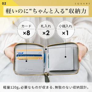 二つ折り財布 MURA レディース CAMEL｜二つ折り