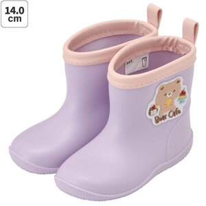 ワッペン付レインブーツ　Ｂｅａｒ　Ｃａｆｅ　14cm 5-130